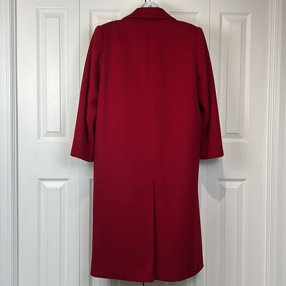 Vintage Forrani Red Double Breasted 100% Wool Long Coat Size 7/8 Petite‎ - Picture 10 of 16